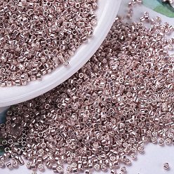 (DB0418) Galvanized Blush MIYUKI Delica Beads, Cylinder, Japanese Seed Beads, 11/0, (DB0418) Galvanized Blush, 1.3x1.6mm, Hole: 0.8mm, about 20000pcs/bag, 100g/bag