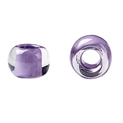 (943) Light Purple Lined Crystal TOHO Round Seed Beads, Japanese Seed Beads, (943) Light Purple Lined Crystal, 8/0, 3mm, Hole: 1mm, about 1110pcs/50g