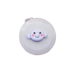 Светлый Стально-синий Пластиковые рулетки, плоско-круглые, слон, светло-стальной синий, 4.9 см