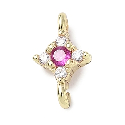 Настоящее золото 14K Подвески латунные горный хрусталь, , реальный 14 k позолоченный, 7x12.5x3 мм