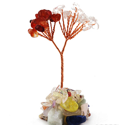 Хрусталь Украшения из натуральных кристаллов кварца, Медная проволока, энергетический камень по фен-шуй, подарок для украшения домашнего рабочего стола, 70 мм