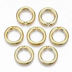 Golden CCB Plastic Linkings Rings, Quick Link Connectors, For Jewelry Cable Chains Making, Ring, Golden, 17x2.5mm, Inner Diameter: 12mm