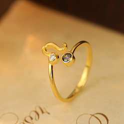 Лео 925 Кольца-манжеты из стерлингового серебра с паве из кубических цирконий, созвездий, золотые, Лев, внутренний диаметр: 16~19 мм