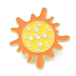 Солнце Эмалевые булавки, булавки для лацканов из сплава для одежды рюкзака, солнце, 38.5x36 мм