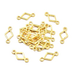Diamond Open Back Bezel Connector Charms, For DIY UV Resin, Epoxy Resin, Pressed Flower Jewelry, Golden, Poker, Diamond, 22x10x2mm, Hole: 2.5mm