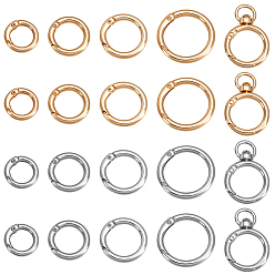 Platinum & Light Gold 24шт. наборы фурнитуры для самостоятельного изготовления ювелирных изделий, включая пружинные затворы из цинкового сплава и поворотные застежки, платина и светлое золото, 39x26.5x5.5 мм