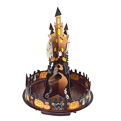 Кокосово-Коричневый Бумажная коробка на тему Хэллоуина, кокосового коричневый, 16.5x22 см, 10 шт / комплект