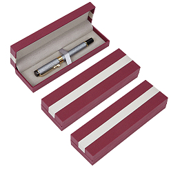 Red Plastic Pen Gift Packing Boxes, Rectangle, Red, 17.9x5.5x3.1cm