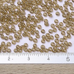(RR2372) Transparent Saffron Luster MIYUKI Round Rocailles Beads, Japanese Seed Beads, 11/0, (RR2372) Transparent Saffron Luster, 2x1.3mm, Hole: 0.8mm, about 5500pcs/50g