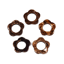 Натуральный Агат Бусины из натурального древесного агата, цветок, 36~38x38~39x4.5~5.5 мм, отверстие : 1.6~2 мм