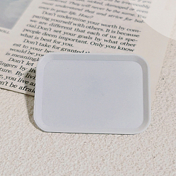 Белый Модель прямоугольного лотка для хранения из сплава с распылительной печатью, аксессуары для домашнего кукольного домика с микро-ландшафтом, притворяясь опорными украшениями, белые, 51x38x3 мм