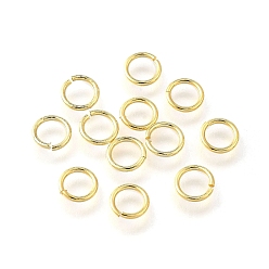 Настоящее золото 18K Латунные кольца прыжок открыт, долговечный, без кадмия и без свинца, стойки покрытие, реальный 18 k позолоченный, 6x0.8 мм, внутренний диаметр: 4.5 мм
