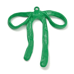 Морско-зеленый Подвески из сплава, окрашеные, бантом прелести, цвета морской волны, 53x48.5x4 мм, отверстие : 2 мм