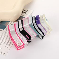 Pink Акриловые коготь заколки, аксессуары для волос для женщин и девочек, книга, розовые, 100 мм