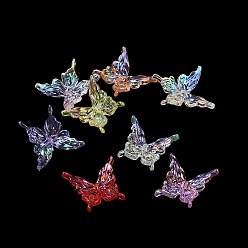 (52) Непрозрачная лаванда Акриловый кабошоны, УФ-покрытие переливающееся, бабочка, разноцветные, 25x23.5x5.5 мм