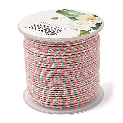 Coloré Cordon en coton macramé, corde tressée, pour accrocher au mur, artisanat, emballage cadeau, colorées, 2mm, environ 21.87 yards (20m)/rouleau