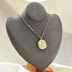 Водолей 304 ожерелья с подвесками в виде созвездий из нержавеющей стали, реальный 18 k позолоченный, Водолей, 18.19 дюйм (46.2 см)