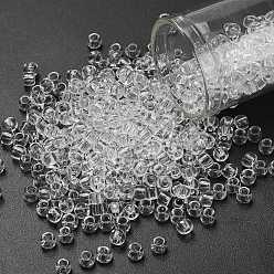 (1) Crystal Clear Тохо 6/0 круглые бусины, японский бисер, (1) кристально чистый, 4 мм, отверстие : 1.5 мм, Около 840 шт / 50 г