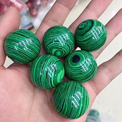 Малахит Синтетический малахитовый хрустальный шар, Украшения из энергетического камня Рейки для исцеления, медитация, колдовство, 30 мм