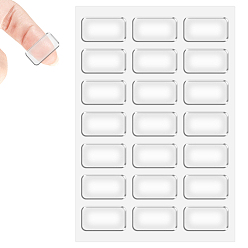 Rectangle 32шт. прозрачные акриловые двухсторонние самоклеящиеся наклейки, прямоугольные, 113x85x0.8 мм, Прямоугольник: 10x20 мм, 32шт / лист
