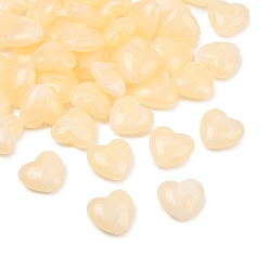 Moccasin Two-tone Opaque Acrylic Beads, Heart, Moccasin, 16.5x17.5~18x8mm, Hole: 2mm, about 349pcs/500g