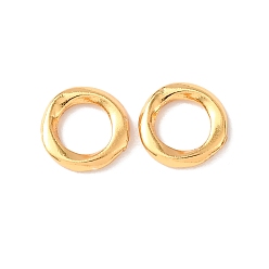 Настоящее золото 24K Латунные соединительные колечки, Скрученное кольцо, без кадмия и без свинца, стойки покрытие, долговечный, реальный 24 k позолоченный, 8x1.5 мм, внутренний диаметр: 5 мм