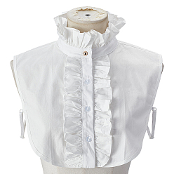 Белый Съемные женские рубашки из полиэстера с накладными воротниками, отделка декольте, аксессуары для одежды diy, белые, 355x375x10 мм