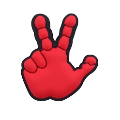 Красный Силиконовые фокусные шарики, ладонь, красные, 33x28 мм