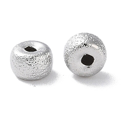 Платинированный Латунные бусины, без кадмия, без никеля и без свинца, колонка, Реальная платина, 5x3 мм, отверстие : 1.2 мм