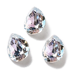 Кристалл K 9 кабошоны из стеклянного страза, задние и задние, слеза, кристалл, 14x10x6 мм