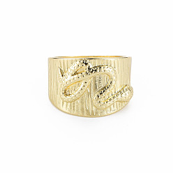 Light Gold Змеиный узор стойки покрытие сплава широкие кольца ленты, без кадмия и без свинца, золотой свет, размер США 8 (18.1 мм)