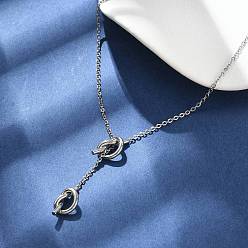 Нержавеющая Сталь Цвет 304 из нержавеющей стали комплект ювелирных изделий, для женщин, вакуумные покрытия, цвет нержавеющей стали, 18.50 дюйм (470 мм)