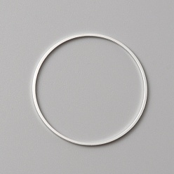 Silver Brass Linking Rings, Round Ring, Silver, 30x0.5mm, Inner Diameter: 28.5mm