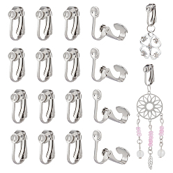 Нержавеющая Сталь Цвет 70шт. 304 фурнитура для сережек-клипс из нержавеющей стали, цвет нержавеющей стали, 16x7.5x10 мм