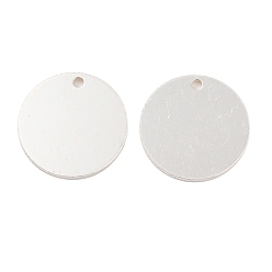Серебро 925 плоские круглые подвески из стерлингового серебра, серебряные, 12x0.7 мм, отверстие : 1.1 мм
