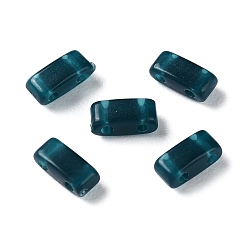 Prussian Blue Opaque Acrylic Slide Charms, Rectangle, Prussian Blue, 2.3x5.2x2mm, Hole: 0.8mm