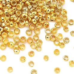 Золотой Зажимные бусины из латуни, золотые, 2x1.5 мм, отверстие : 1 мм