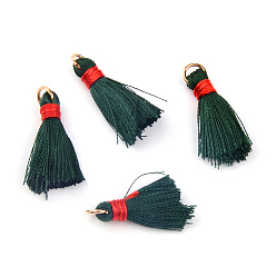 Темно-серый Нейлоновые нитки, С золотыми железными кольцами, Случайные потоки привязки цвета, темно-серый, 13~16 мм