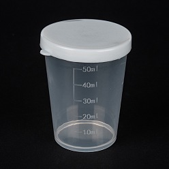 Weiß Messbecher aus Kunststoffwerkzeugen, graduierte Tasse, weiß, 4.85x4.5x5.9 cm, Kapazität: 50 ml (1.69 fl. oz)