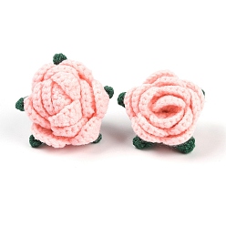Misty Rose Cotton Knitting Artificial Flower, Ornament Accessories, Misty Rose, 56x61.5x39mm