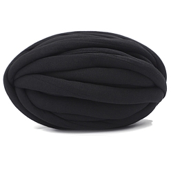 Черный Полиэфирная пряжа, толстая пряжа для ручного вязания пледа, супермягкая гигантская пряжа для вязания руками, объемная пряжа, чёрные, 20 мм