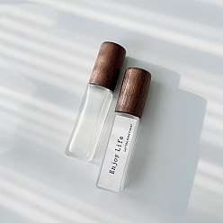 Прозрачный Стеклянные распылители с насосом, многоразовый флакон духов, прозрачные, 1.83x1.83x8.76 см, емкость: 10 мл (0.34 жидких унций)