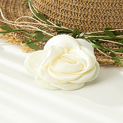 Белый 3d цветок полиэфирное волокно черный бархат шнур чокер ожерелья, золотые, белые, 12.99 дюйм (33 см)