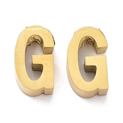 Letter G Ионное покрытие (ip) 304 брелоки из нержавеющей стали, алфавит, золотые, letter.g, 8.5x5x3 мм, отверстие : 1.8 мм
