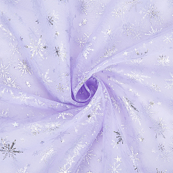 Prune Tissus de polyester, accessoires du vêtement, motif flocon de neige, prune, 1500mm