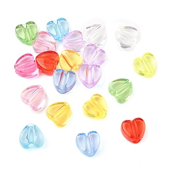 (52) Непрозрачная лаванда Прозрачные акриловые бусины, сердце, разноцветные, 11x12x7 мм, отверстие : 4 мм, 735 шт / 500 г