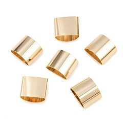 Настоящее золото 24K Бисера латунной трубки, без кадмия и без свинца, полукруглый, реальный 24 k позолоченный, 11.5x10x6.5 мм, отверстие : 11x6 мм