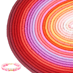 (52) Непрозрачная лаванда 2 сумки фиксированные разноцветные 25-цветные бусины из полимерной глины ручной работы, жемчужные, Heishi бусы, для поделок ювелирных изделий, диск, разноцветные, 6 мм