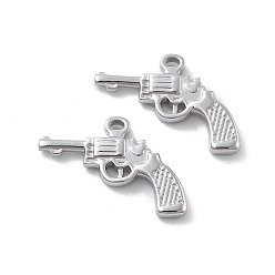 Нержавеющая Сталь Цвет 304 подвески из нержавеющей стали, очарование пистолета, анти-тускнение, цвет нержавеющей стали, 17x22.5x2.5 мм, отверстие : 1.2x2 мм