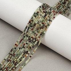 Гелиотроп Природные африканские гелиотроп бисер пряди, граненые, круглые, 2 мм, отверстие : 0.5 мм, около 220~222 шт / нитка, 15.24''~15.67'' (38.7~39.8 см)
